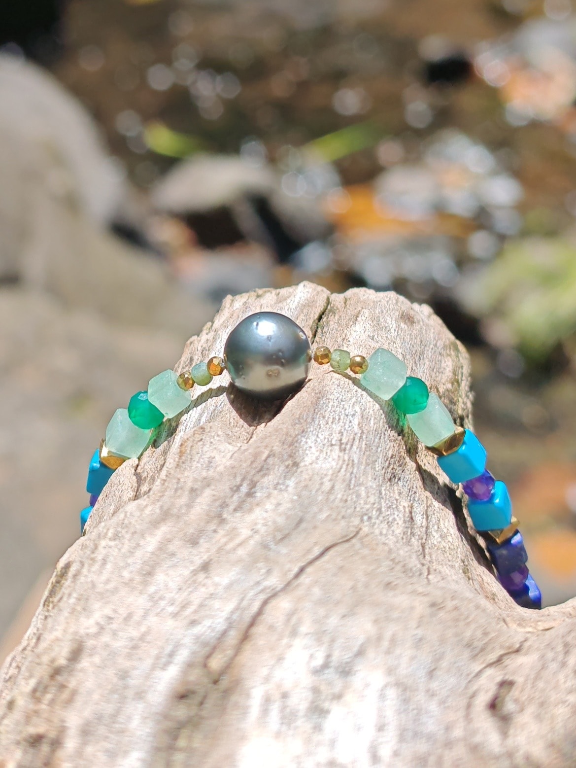 Bracelet Arc-en-Ciel - Bracelets Perle de Tahiti Toutes les pierres